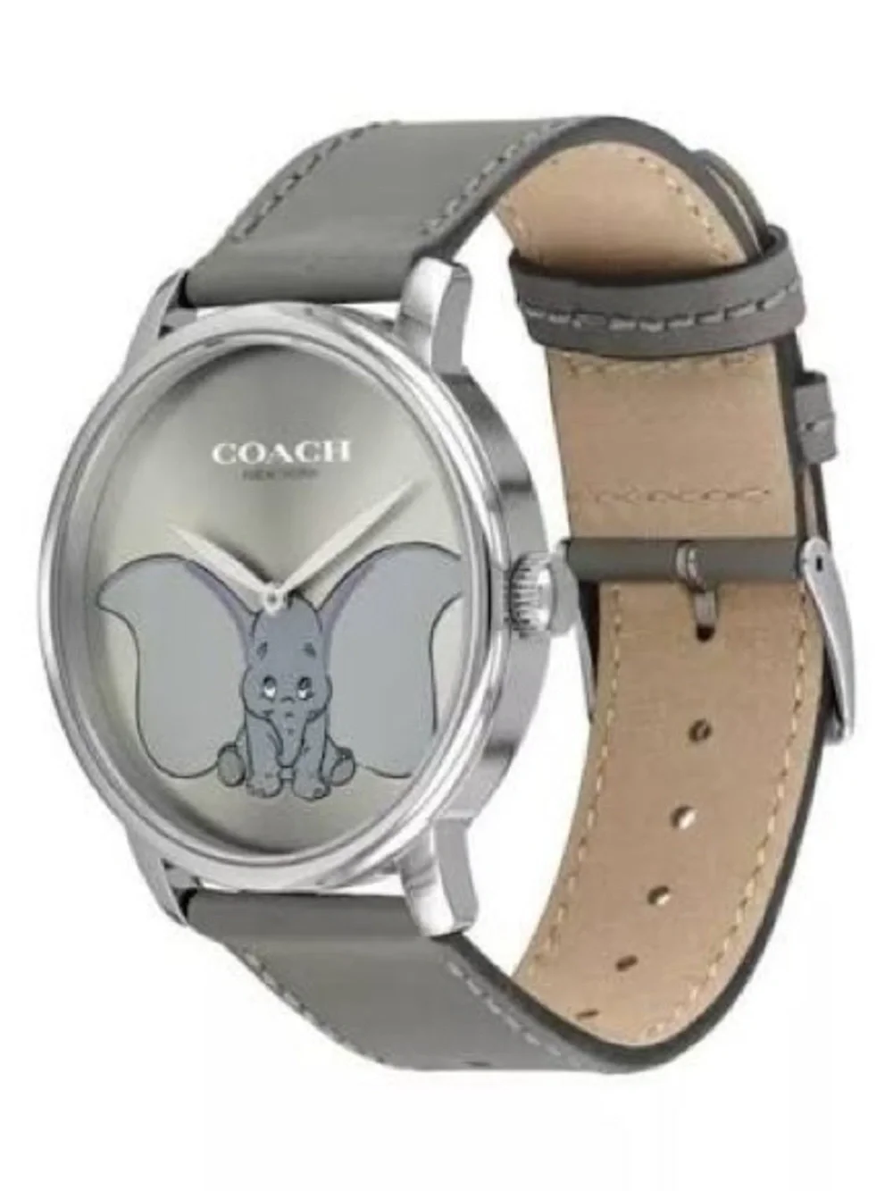 NEW!! Women’s Coach x Disney Gray Dumbo Character Watch with Silver Dial